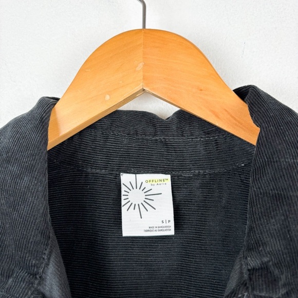 OFFLINE by Aerie Corduroy Oversized Quarter Zip Shacket Sz S - Picture 5 of 10
